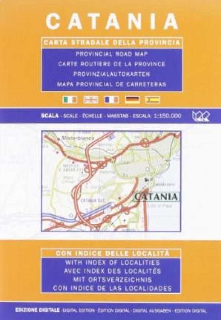Catania: Carta Stradale Della Provincia Road Map