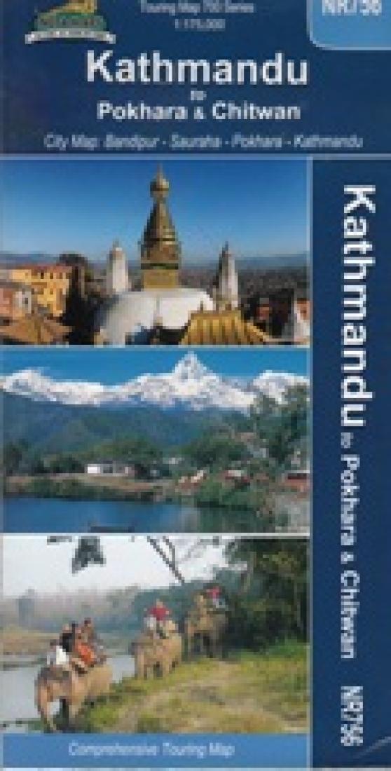 Kathmandu To Pokhara & Chitwan, Nepal Touring Map