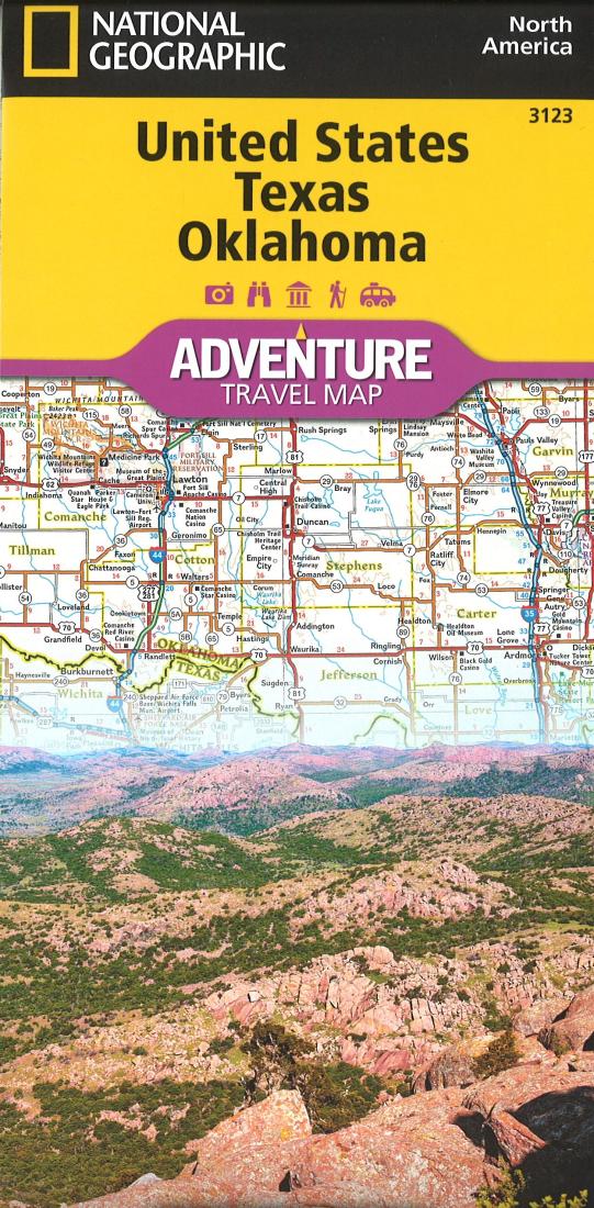 U.S. Texas, Oklahoma Adventure Map