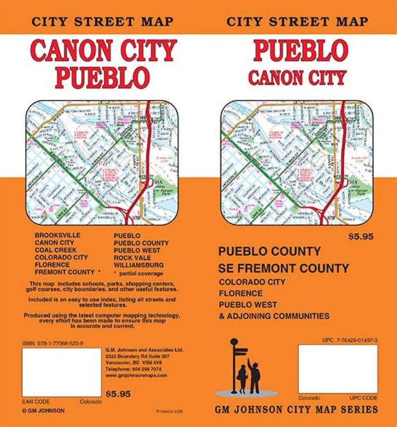 Pueblo: Canon City: City Street Map = Canon City: Pueblo: City Street Map