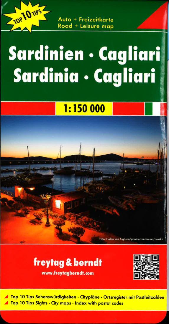 Sardinien: Cagliari = Saregna: Cagliari = Sardinië: Cagliari = Sardinia: Cagliari Travel Map