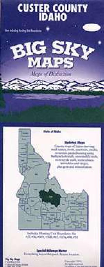 Custer County, Idaho Tourist Map