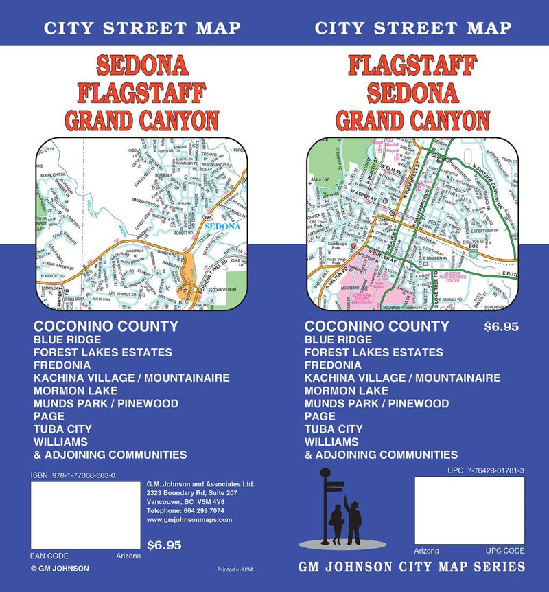 Flagstaff: Sedona: Grand Canyon: City Street Map = Sedona: Flagstaff: Grand Canyon: City Street Map