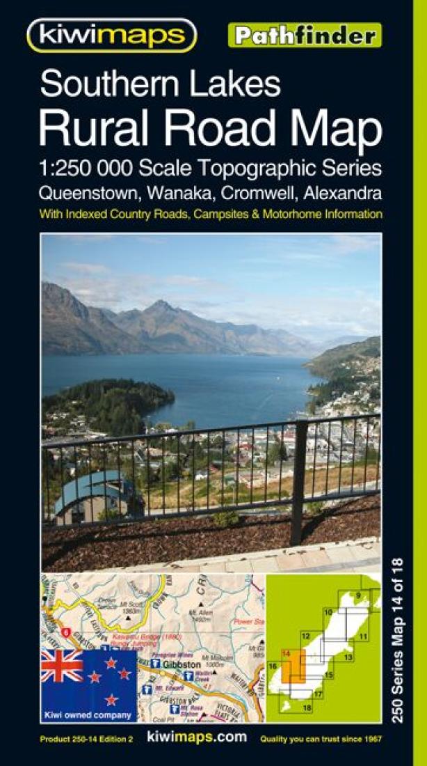 Southern Lakes: Rural Road Map: 1:250,000 Scale Topographic Series: Queenstown, Wanaka, Cromwell, Alexandra