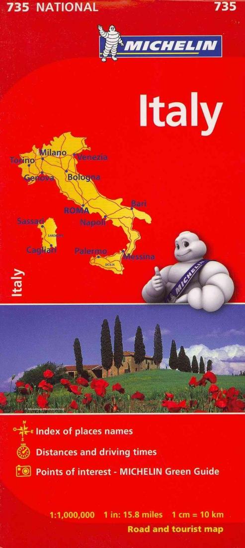 Italy 1:1000,000: Road And Tourist Map