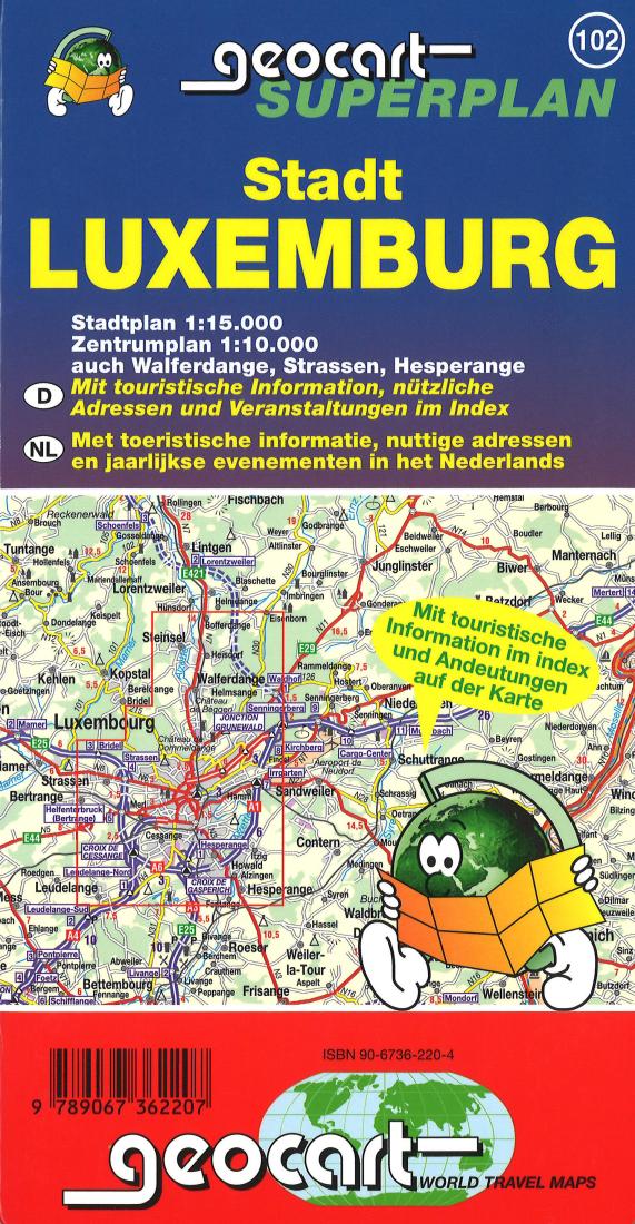 Stadt Luxemburg = Ville De Luxembourg Road Map