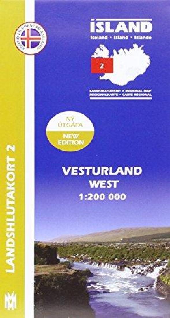 West Iceland, Regional Map 2 - 1:200,000