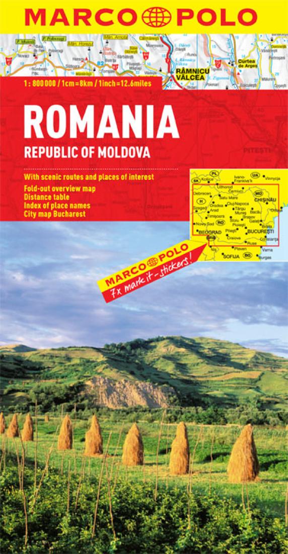 Romania: Republic Of Moldova Travel Map