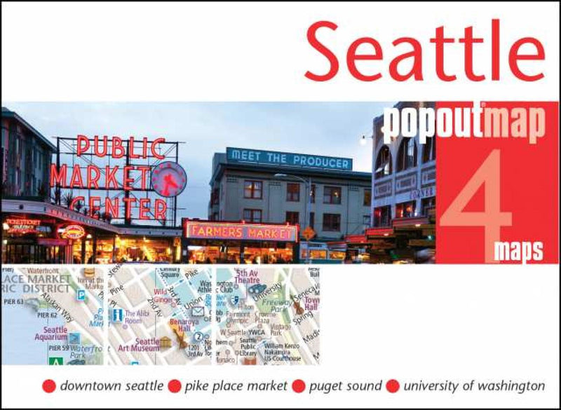 Seattle: Popoutmap: 4 Maps