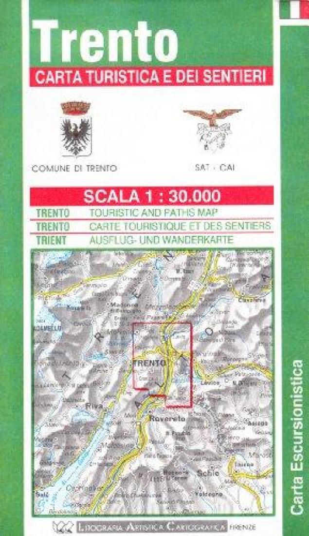 Trento: Carta Turistica E Dei Sentieri: Scala 1: 30.000