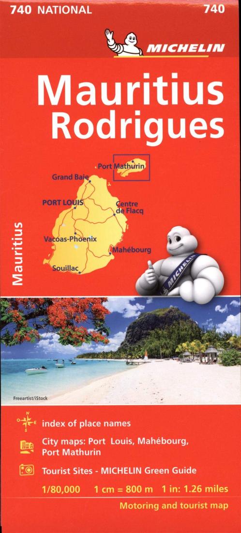 Mauritius,  Rodrigues: 1/80,000: Motoring And Tourist Map