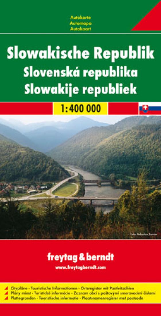 Slowakische Republik = Slovenská Republika = Slowakije Republiek Travel Map