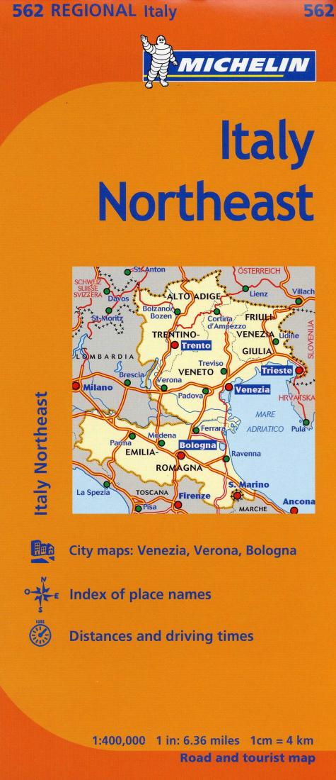 Italy, Northeast (562) Road Map