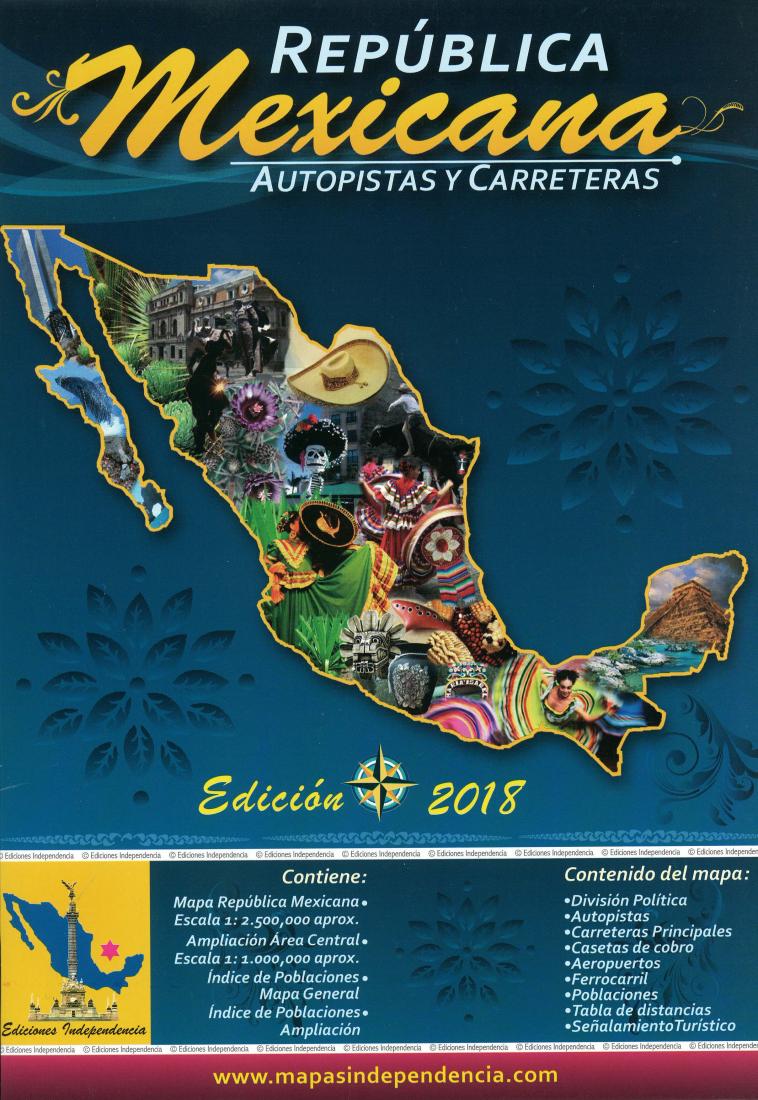 República Mexicana: Autopistas Y Carreteras Road Map