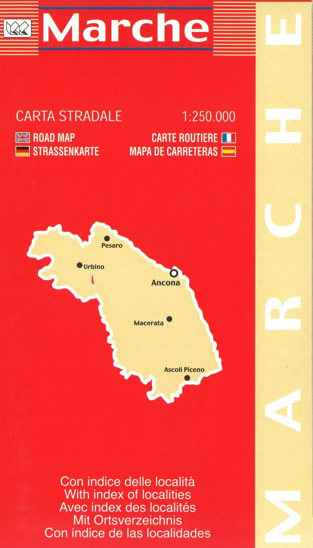 Marche: Carta Stradale 1:250,000 Road Map