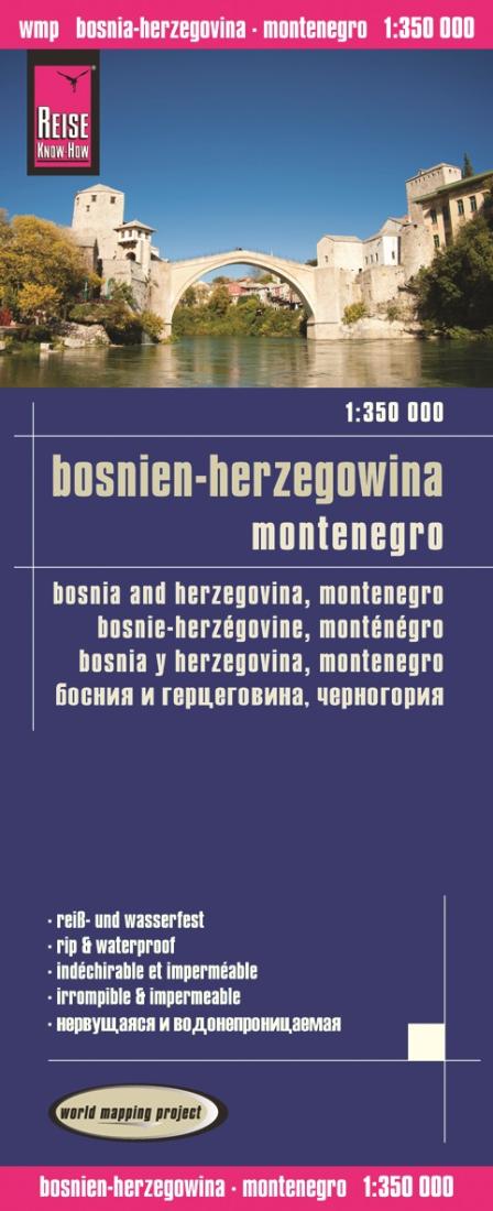 Bosnien-Herzegowina: Montenegro = Bosnia-Herzegovina, Montenegro = Bosnie-Herzégovine, Monténégro = Bosnia Y Herzegovina, Montenegro = ?????? ? ???????????, ?????????? Road Map