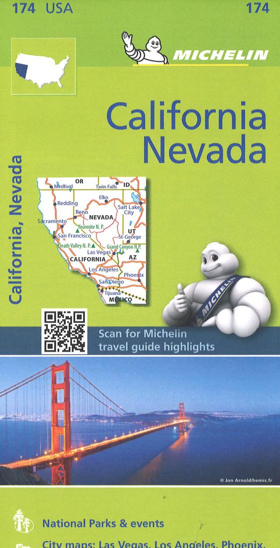 California And Nevada (174) Road Map