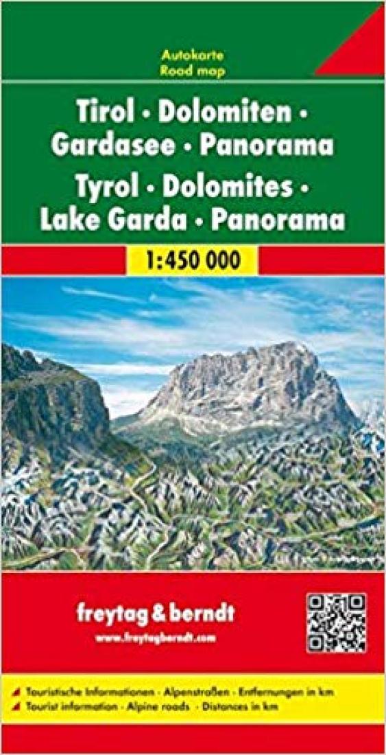 Tirol: Dolomiten: Gardasee: Panorama = Tyrol: Dolomites: Lake Garda: Panorama Travel Map