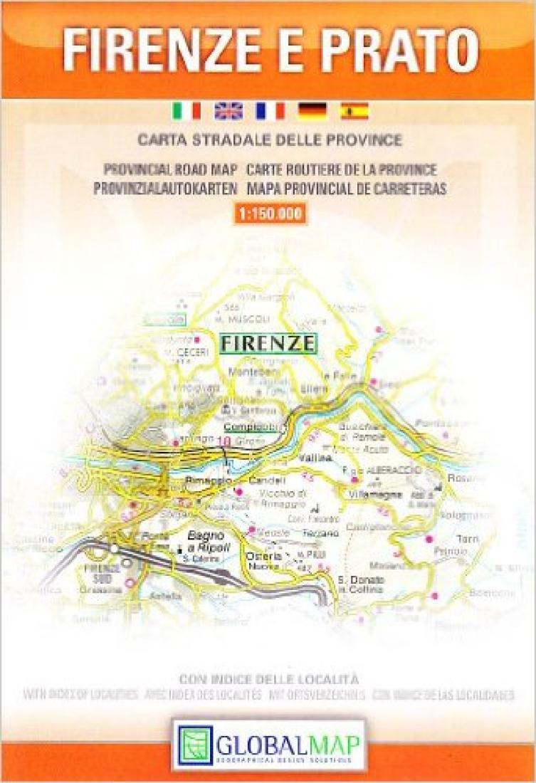 Firenze E Prato: Carta Stradale Della Provincia Road Map