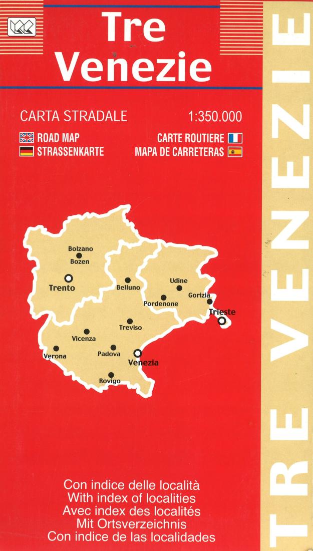 Tre Venezie: Carta Stradale 1:350,000 Road Map