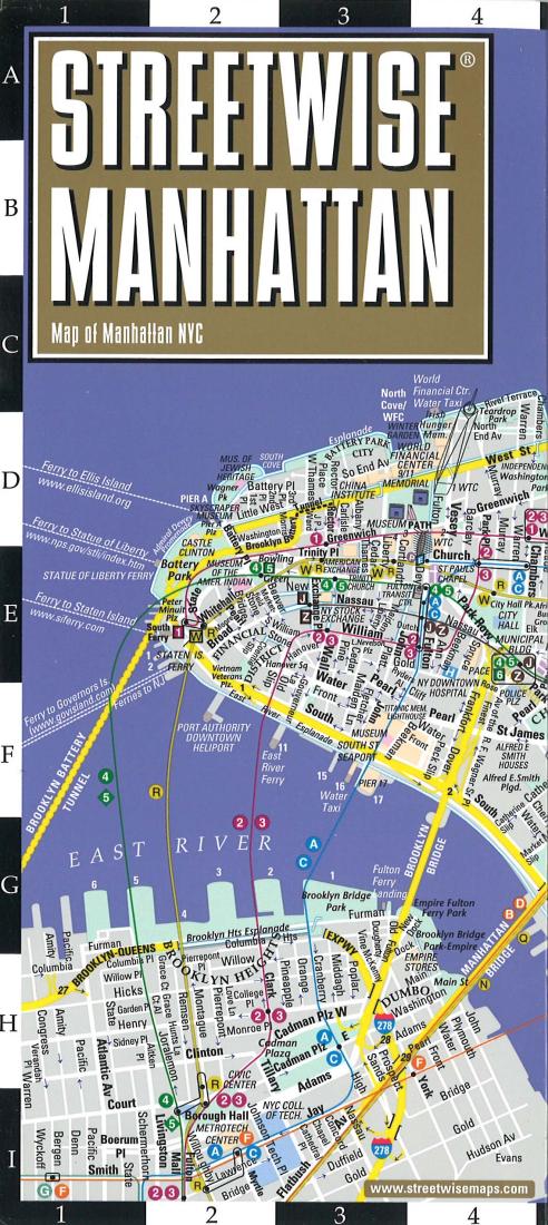 Streetwise Manhattan, New York City Travel Map