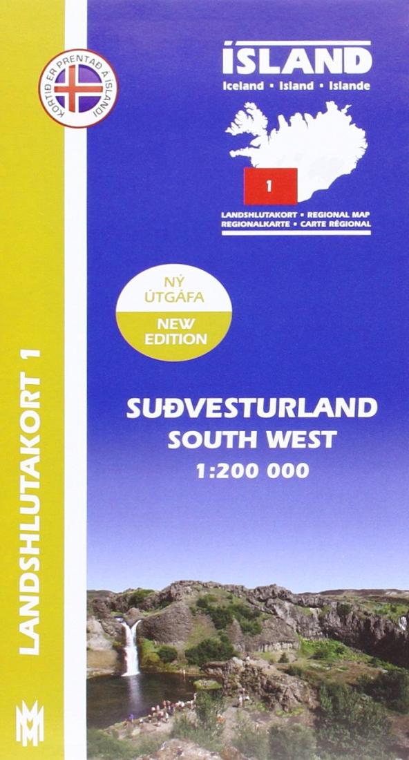 SouthWest Iceland, Regional Map 1 - 1:200,000