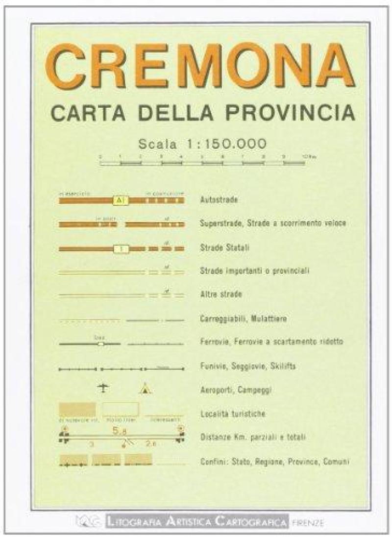 Cremona: Carta Della Provincia Road Map