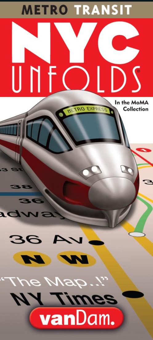 Nyc: Unfolds: Metro Transit Travel Map
