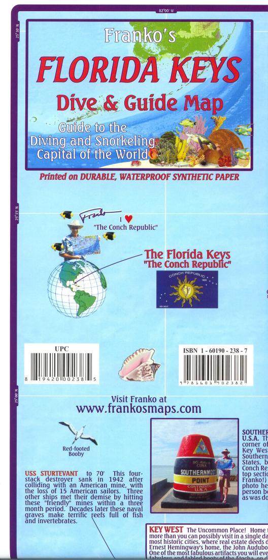 Franko's Florida Keys: Dive & Guide Map