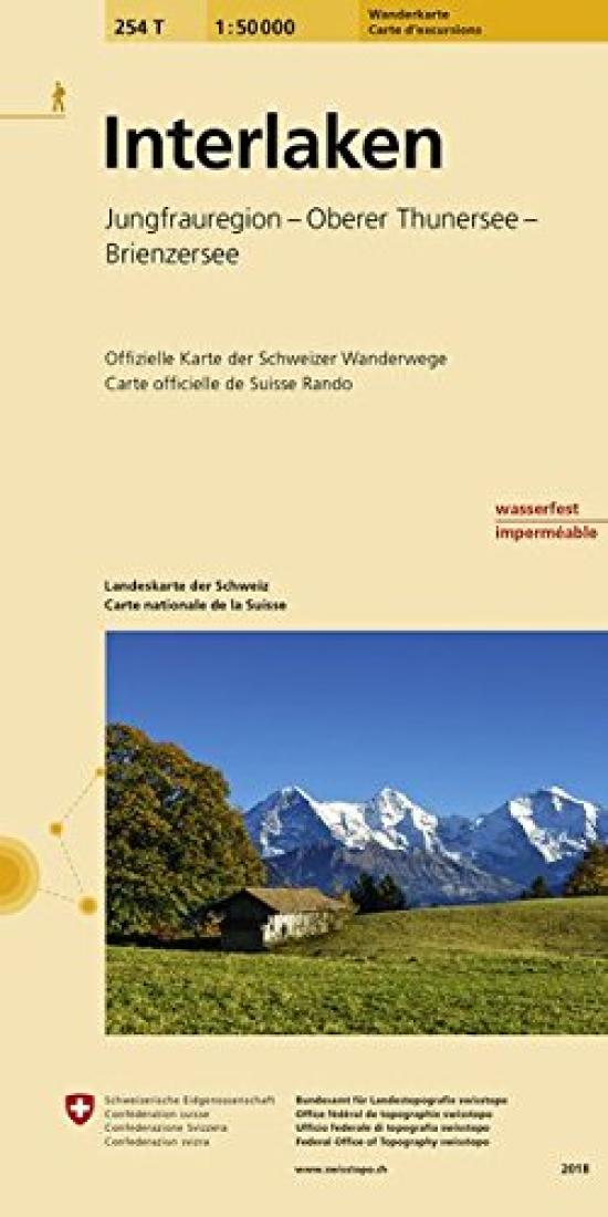 Interlaken: Switzerland 1:50,000 Topographic Hiking Series #254T