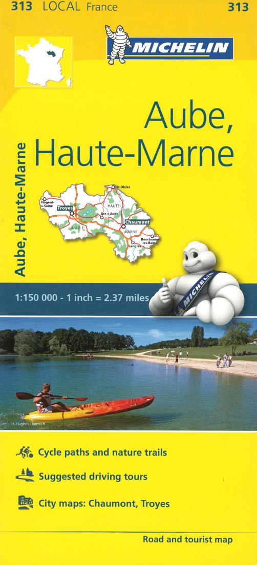 Aube, Haute-Marne: Road And Tourist Map = Aube, Haute-Marne: Carte Routière Et Touristiqu