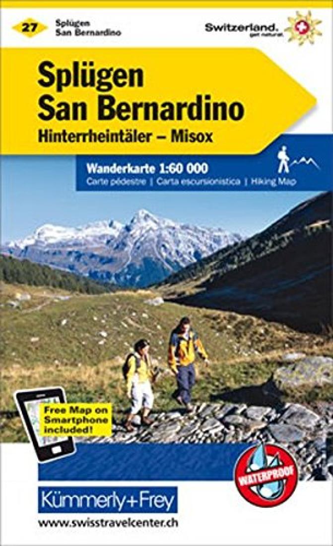 Splugen San Bernardino: Switzerland Hiking Map #27