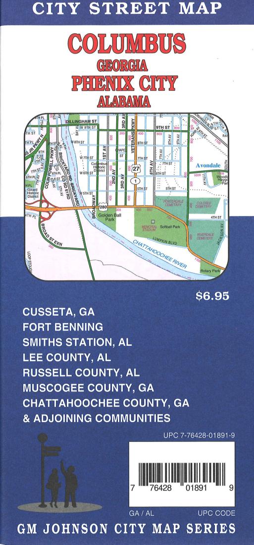 Columbus: Georgia: Phenix City: Alabama: City Street Map