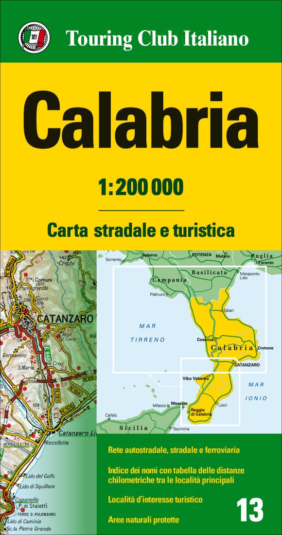 Calabria,Italy Road Map