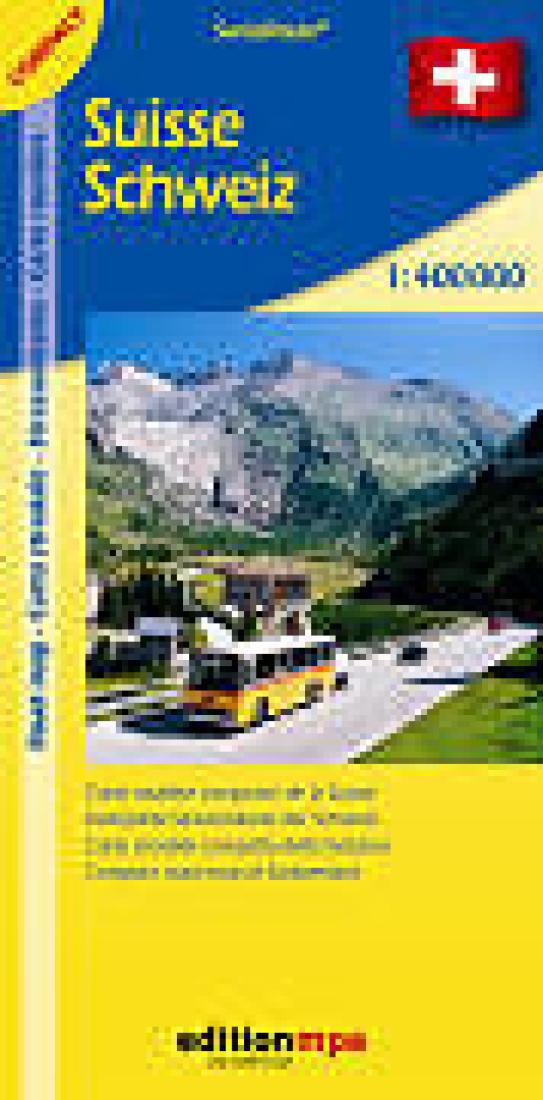 Switzerland Road Map: Compact Edition