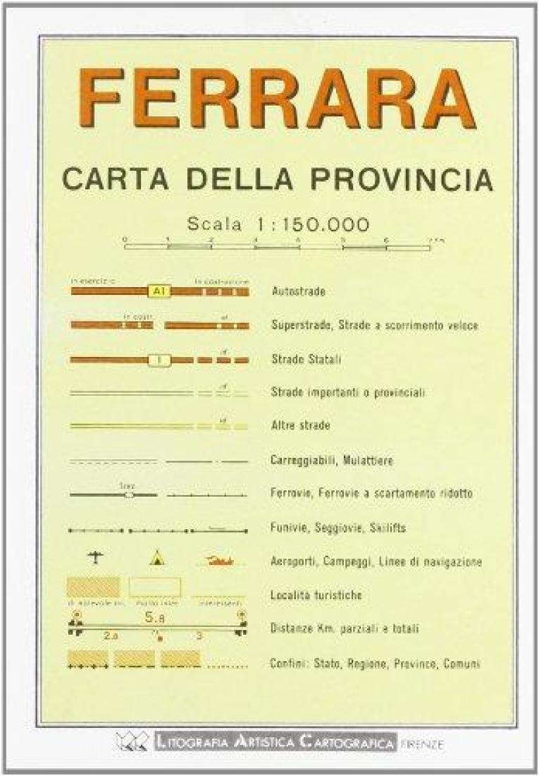 Ferrara: Carta Della Provincia Road Map