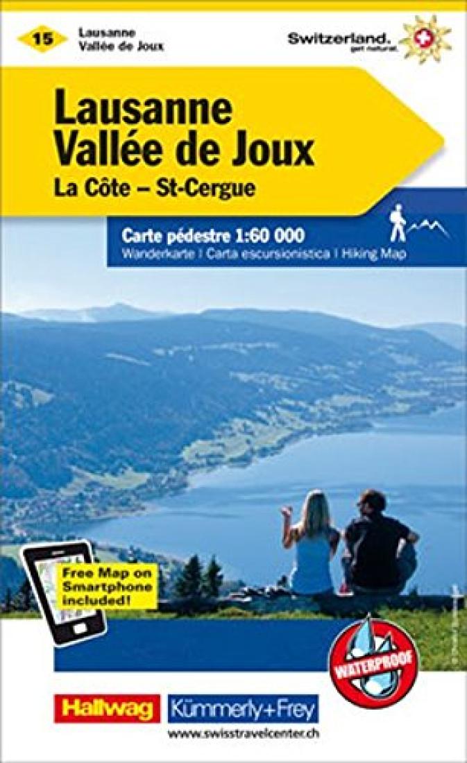 Lausanne - Vallee De Joux: Switzerland Hiking Map #15