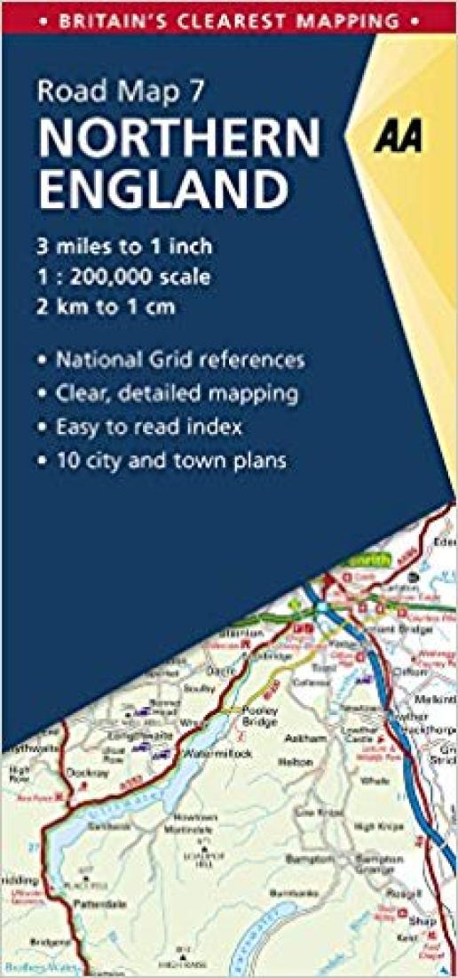 Great Britain Regional Road Map: Northern England