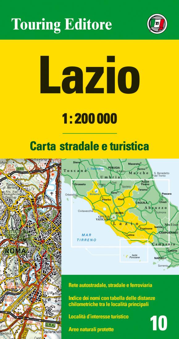 Lazio: 1:200 000 Road Map