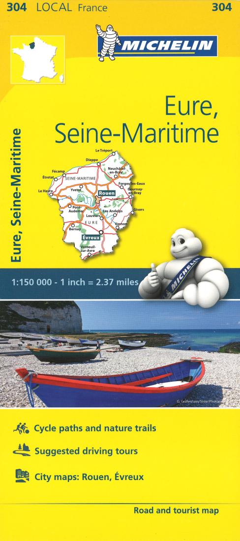 Eure, Seine-Maritime: Road And Tourist Map