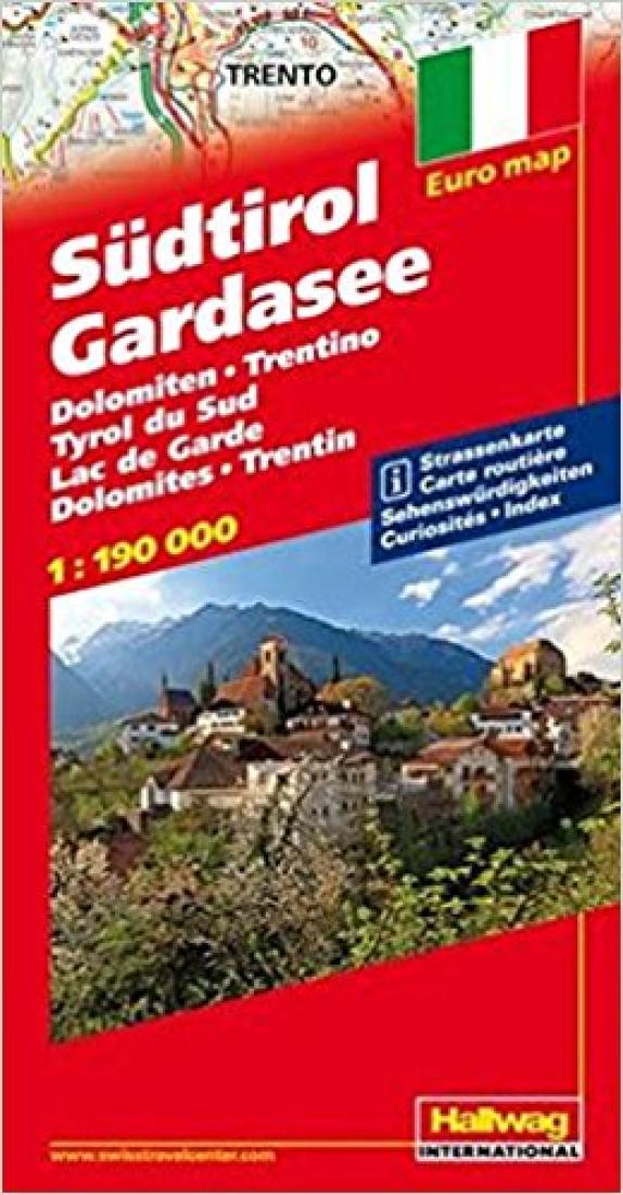 Südtirol Gardasee: Dolomiten: Trentino = Lac De Garde: Dolomites: Trentin Travel Map