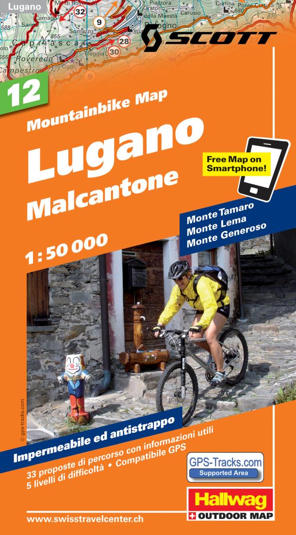 Lugano: Malcantone: Mountainbike Map: 12