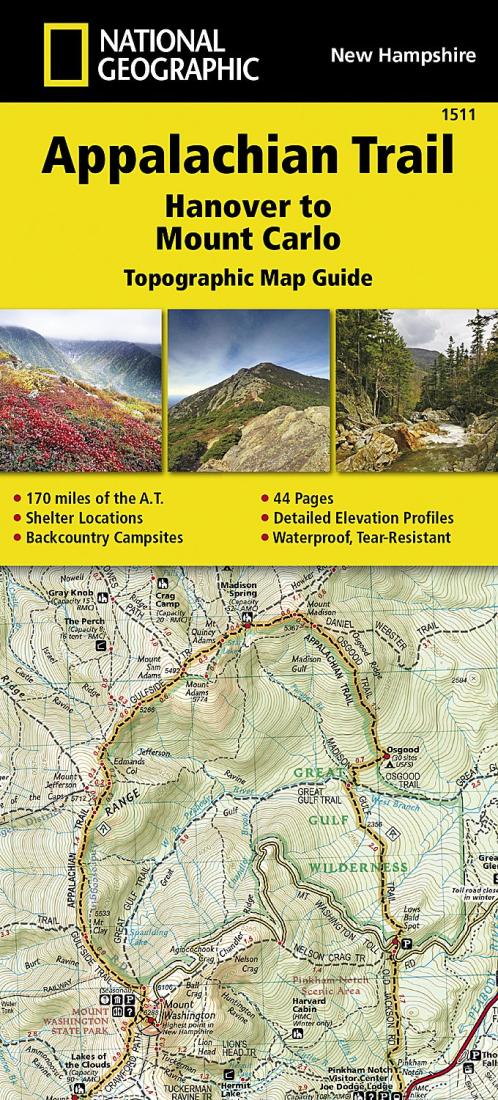 Appalachian Trail: Hanover To Mount Carlo: Topographic Map Guide