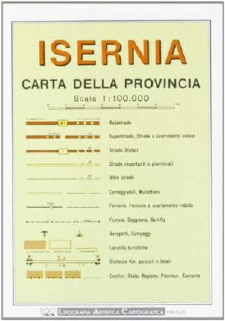 Isernia: Carta Della Provincia: Scala 1:100.000 Road Map