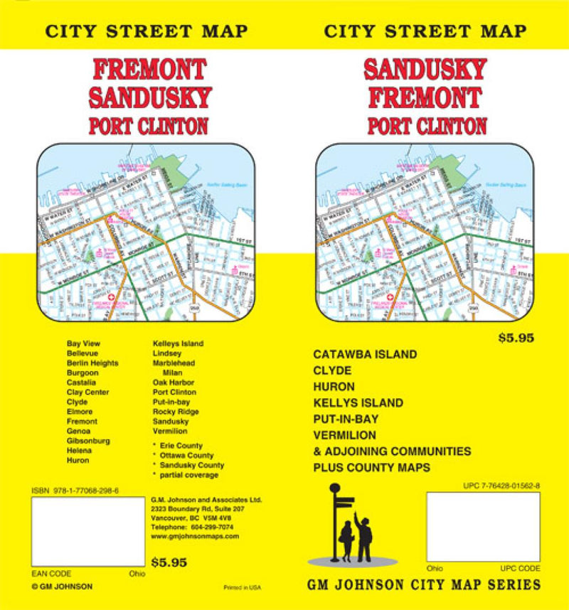 Sandusky: Fremont: Port Clinton: City Street Map = Fremont: Sandusky: Port Clinton: City Street Map