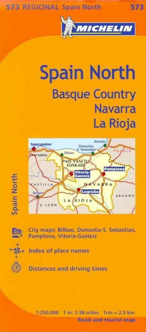 Spain North: Basque Country, Navarra And La Rioja (573) Road Map