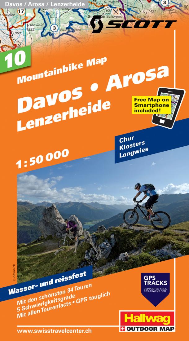 Davos: Arosa: Lenzerheide: Mountainbike Map: 10