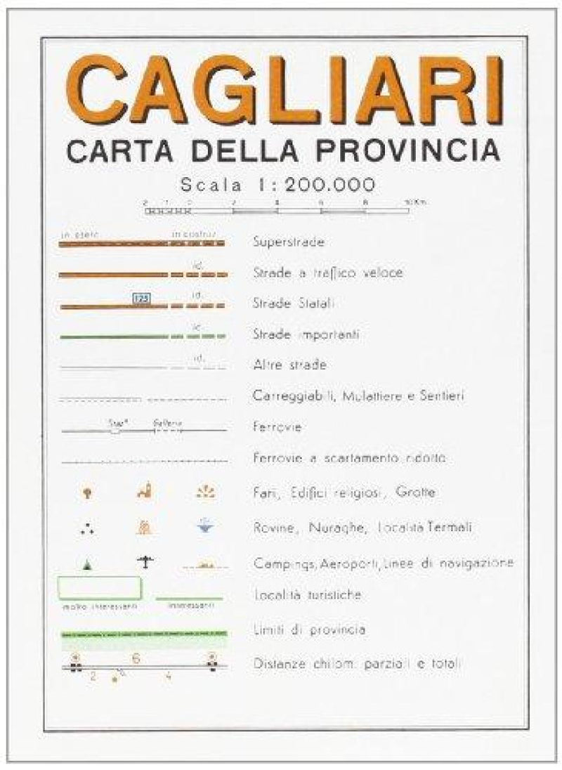 Cagliari: Carta Della Provincia Road Map