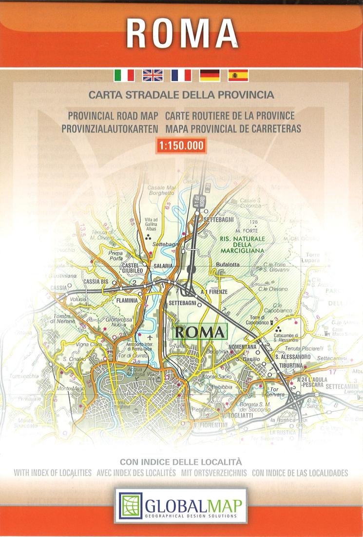 Roma: Carta Stradale Della Provincia Road Map