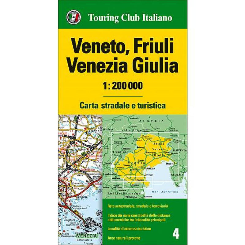 Veneto And Friuli-Venezia Giulia, Italy Road Map